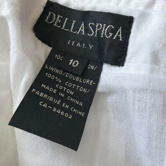 White Cotton Flowy Midi Skirt - Picture 4 of 6